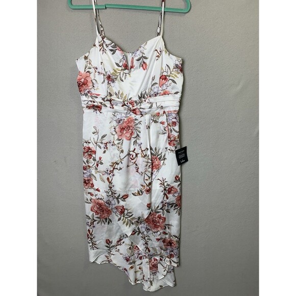 Lulus Dress Womans XL Ivory My Favorite Day Tulip Midi Floral Fall Wedding Guest - Picture 1 of 9